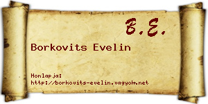 Borkovits Evelin névjegykártya