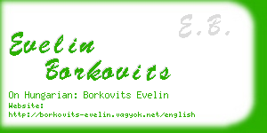 evelin borkovits business card